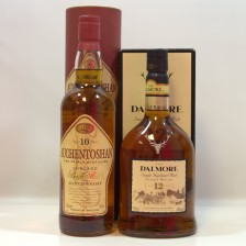 AUCHENTOSHAN SINGLE MALT 10 YEAR OLD IN TUBE   DALMORE SINGLE MALT 12 YEAR OLD IN CARTON