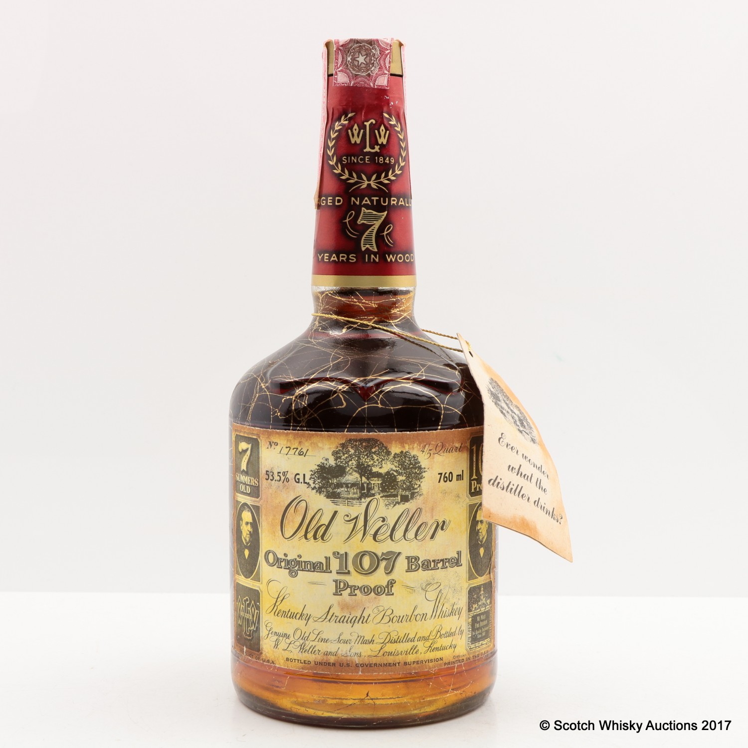 Old Weller Original 107 Barrel Proof Kentucky Straight Bourbon 76cl