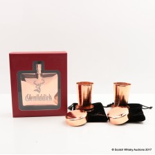 Glenfiddich Copper Hip Flask 2 X Collapsible Cups