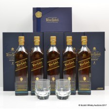Johnnie Walker Five Gods Of Wealth Limited Edition Set 5 X Johnnie Walker Blue Label Glasses X 2
