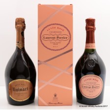 LAURENT PERRIER BRUT ROSE CHAMPAGNE 75CL   RUINART BRUT ROSE CHAMPAGNE 75CL