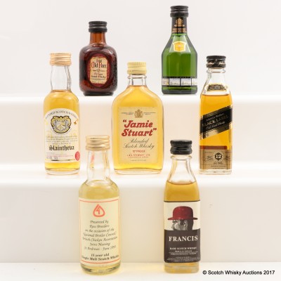Assorted Minis 7 x 5cl Including Grand Old Parr 12 Year Old