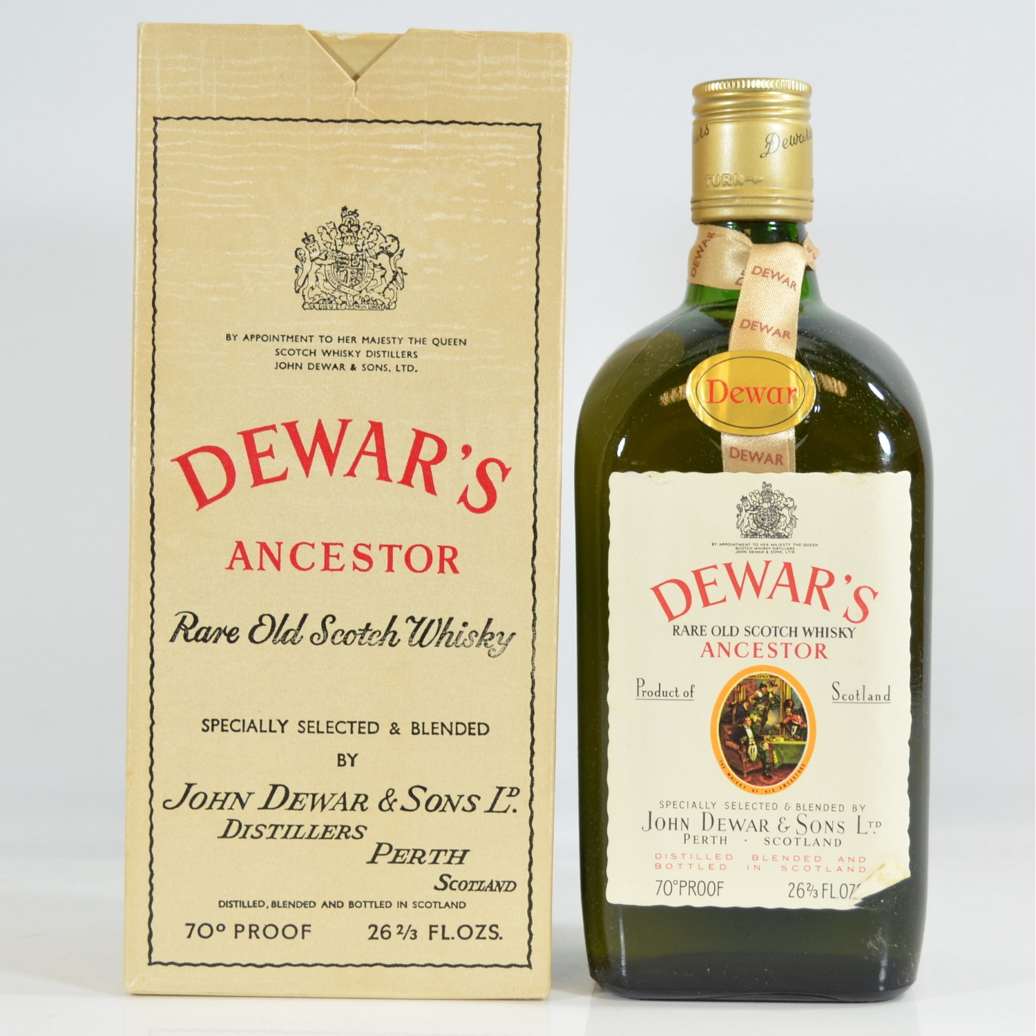 Dewar's Ancestor 26 2/3rds 70 Proof Boxed The 30th Auction Scotch