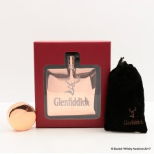 Glenfiddich Copper Hip Flask 2 X Collapsible Metal Cups