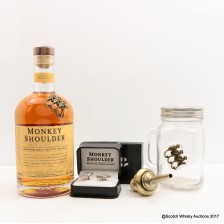 Monkey Shoulder With Pourer Branded Cufflinks And Glass Jar
