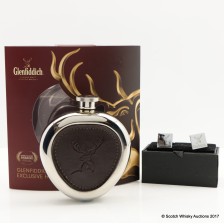 Glenfiddich Steel Leather Hip Flask Glenfiddich Cuff Links