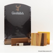 GLENFIDDICH CHALK BOARD  WOODEN COASTER SET   KEYRING
