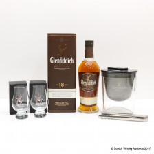 Glenfiddich 18 Small Ice Bucket 2 X Glenfiddich Glasses