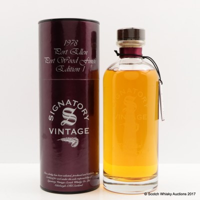 Port Ellen 1978 Port Wood Edition 1 Signatory Vintage