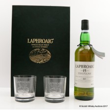 LAPHROAIG 15 YEAR OLD   GLASSES SET
