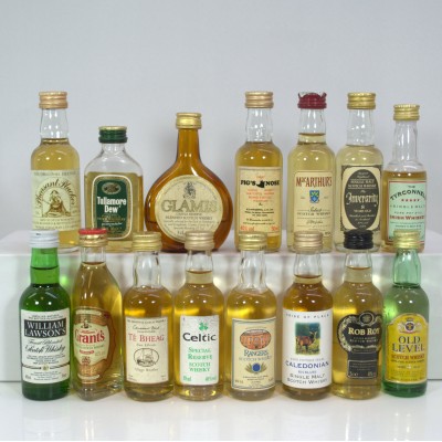  Assorted Minis x 15 5cl (Including Celtic & Rangers)