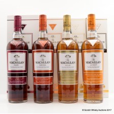 Macallan 1824 Collection Gold Amber Sienna Ruby 4 X 70cl