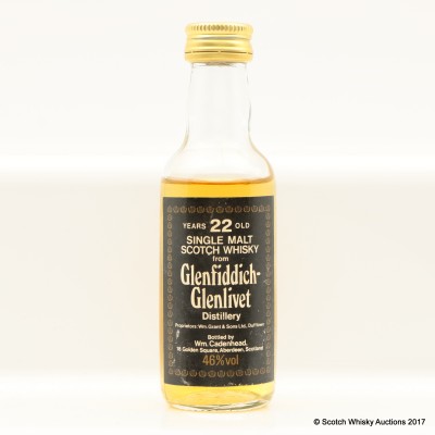 Glenfiddich-Glenlivet 22 Year Old Cadenhead's Mini 5cl