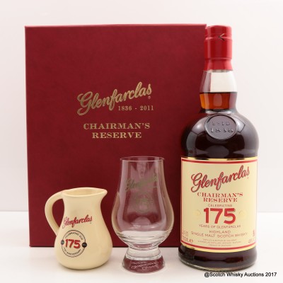 Glenfarclas 175th Anniversary Chairman's Reserve with Glencairn Glass & Jug