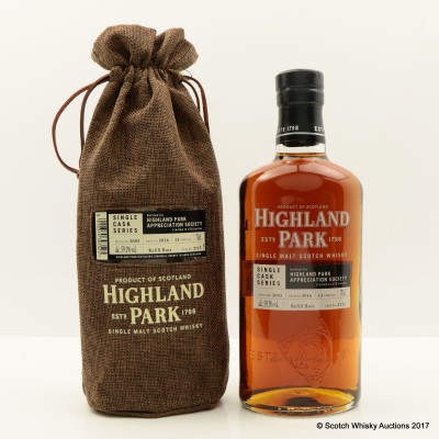 Highland Park 2003 13 Year Old Single Cask For Highland Park Appreciation Society Single Cask #2115