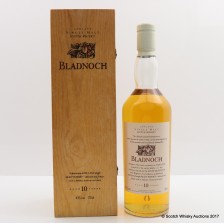 FLORA   FAUNA BLADNOCH 10 YEAR OLD FIRST EDITION IN WOODEN BOX