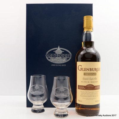 Glenburgie 1985 Commemorative Bottling & 2 x Branded Glasses