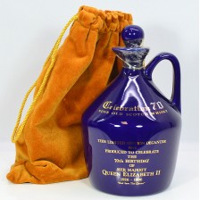QUEEN ELIZABETH S 70TH BIRTHDAY DECANTER   LOW FILL  