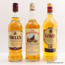 BELL S 8 YEAR OLD  FAMOUS GROUSE   GRANT S FAMILY RESERVE 3 X 70CL