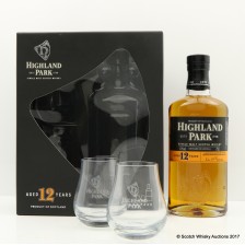 HIGHLAND PARK 12 YEAR OLD GIFT SET WITH 2 GLASSES