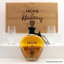 HICKS   HEALEY CORNISH WHISKY IN PRESENTATION BOX WITH GLASSES 50CL