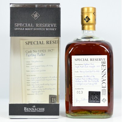 Highland Park Special Reserve 18 Year Old Bennachie