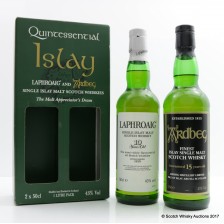 Ardbeg 15 Laphroaig 10 Quintessential Islay Pack 2x 50cl