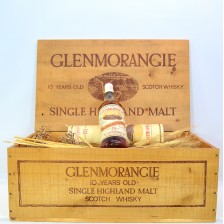 GLENMORANGIE 10 YEAR OLD CASK STRENGTH 75CL   DISPLAY BOX WITH BARLEY