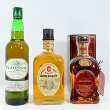 CARDHU 12 YEAR OLD  FINLAGGAN   GLEN GRANT 10 YEAR OLD