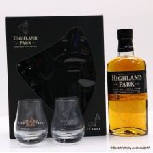 HIGHLAND PARK 12 YEAR OLD   2 X GLASSES GIFT SET LIMITED EDITION