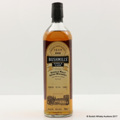 Bushmills 1991 Single Cask #10635 for Park Avenue Liquor Shop 75cl