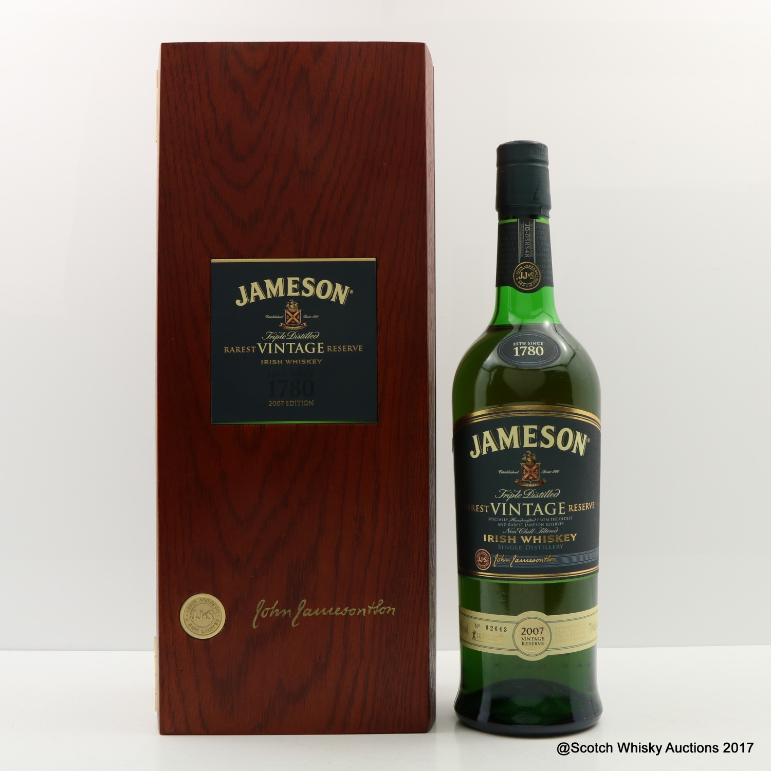 Jameson 2007 Vintage Reserve The 81st Auction Scotch Whisky Auctions