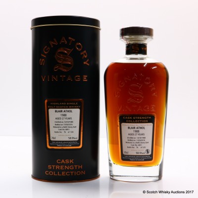 Blair Athol 1988 27 Year Old Signatory