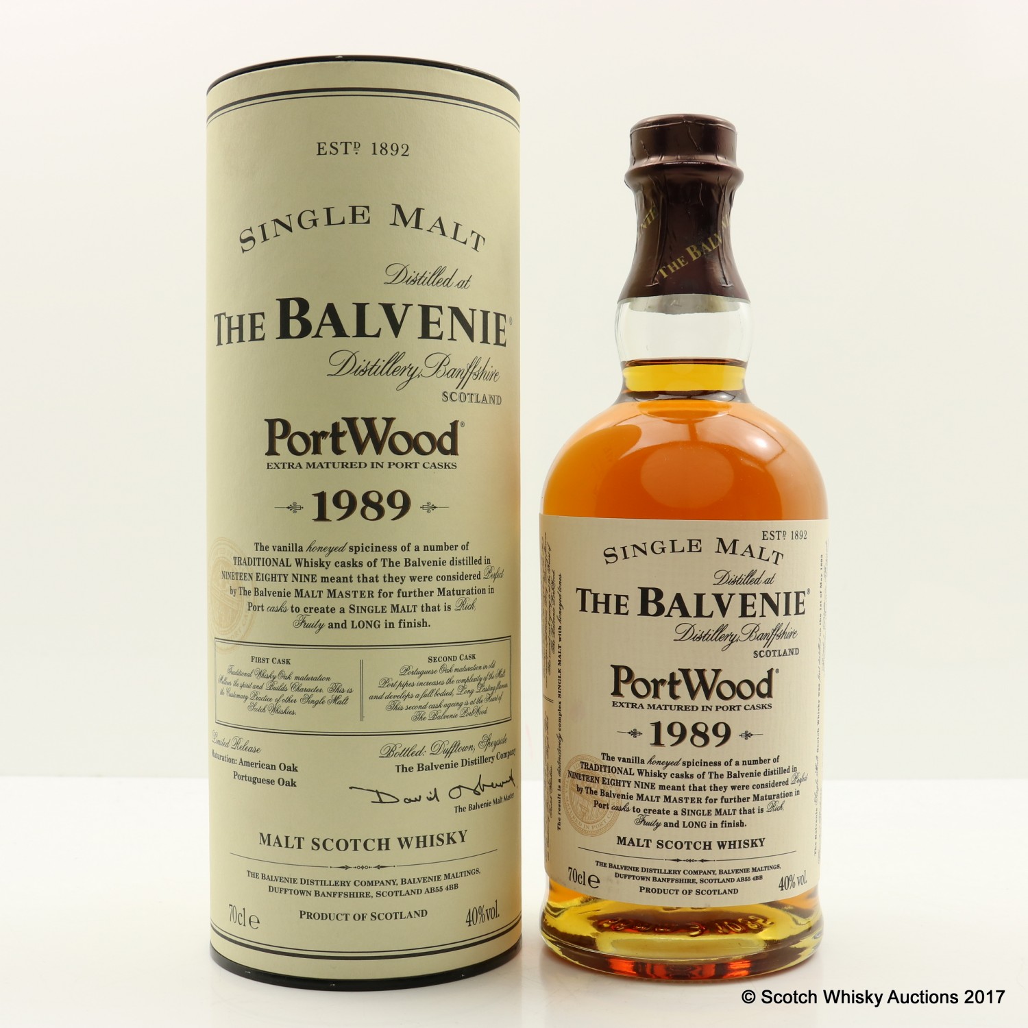 Balvenie 1989 PortWood The 81st Auction Scotch Whisky Auctions