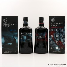 HIGHLAND PARK VOYAGE OF THE RAVEN   HIGHLAND PARK DRAGON LEGEND 2 X 70CL