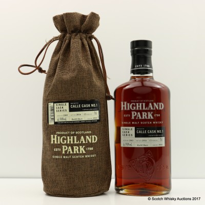 Highland Park 2003 13 Year Old Calle Cask No. 1 Single Cask #1935