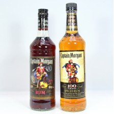CAPTAIN MORGAN 100 PROOF SPICE RUM 75CL   CAPTAIN MORGAN ORIGINAL RUM