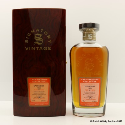 Springbank 1969 40 Year Old Signatory