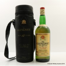 GLENLIVET 12 YEAR OLD OLD STYLE 1L IN LEATHER CASE