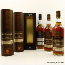 Glendronach 2003 12 Single Cask 4102 11 Single Cask 5691 Arran 2004 Private Cask For Green Welly Stop 50th Anniversary