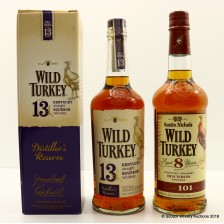 WILD TURKEY 13 YEAR OLD DISTILLER S RESERVE   WILD TURKEY 8 YEAR OLD 101  2 X 70CL