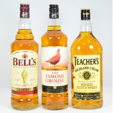 ASSORTED BLENDED WHISKIES X 3 1L INCLUDING TEACHERS 1L