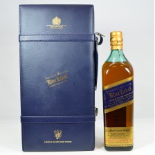Johnnie Walker Blue Label In Leather Case Signed By Jim Beveridge