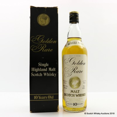 Golden Rare 10 Year Old 26 2/3 Fl Oz