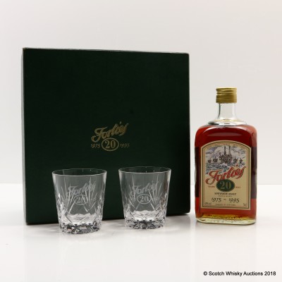 Glenfarclas 20 Year Old Apache Celebrating Twenty Years Of The Forties Field 1975-1995 With 2 Glasses