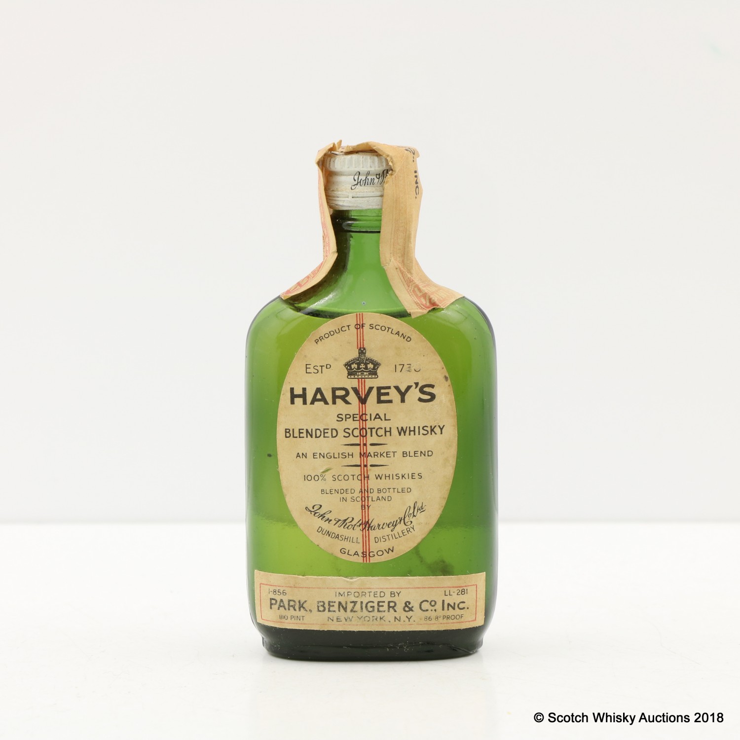 Harvey's Special Blended Scotch Mini 1/10 Pint The 84th Auction