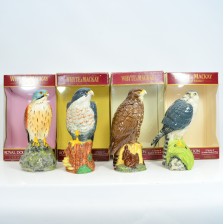 WHYTE   MACKAY KESTREL  FALCON  BUZZARD   MERLIN CERAMIC DECANTER SET