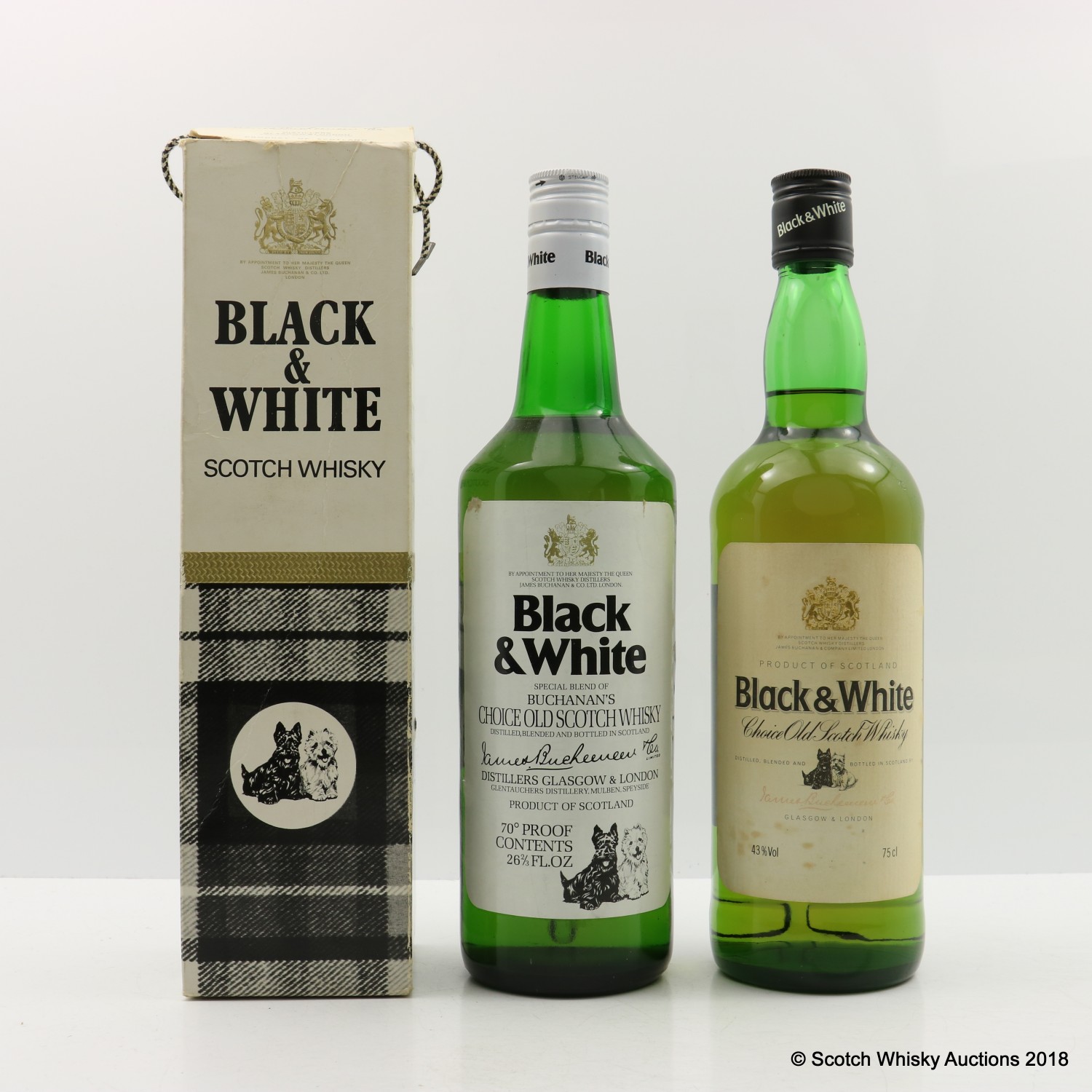 Black & White 26 2/3 Fl Oz & Black & White 75cl The 85th Auction