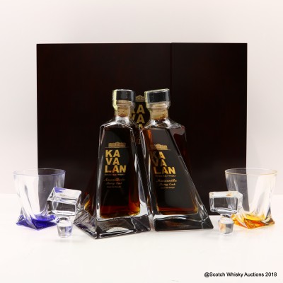 Kavalan Amontillado Sherry Cask & Manzanilla Sherry Cask Decanter & 2 Glasses 2 x 50cl