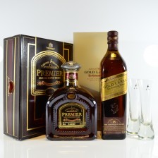 JOHNNIE WALKER PREMIER HONG KONG 75CL   JOHNNIE WALKER GOLD LABEL CENTENARY BLEND ICE BUCKET